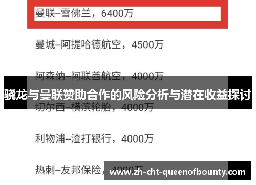 骁龙与曼联赞助合作的风险分析与潜在收益探讨